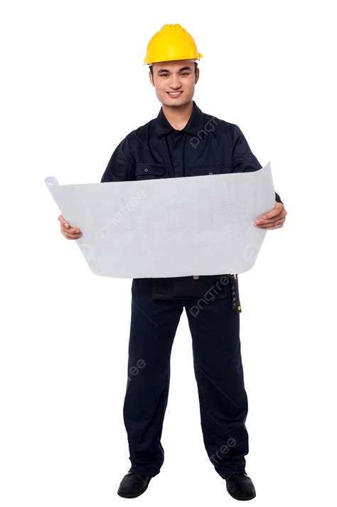 Male Architect With Construction Plan Hat, Labor, Looking, Male PNG Transparent Image and ...