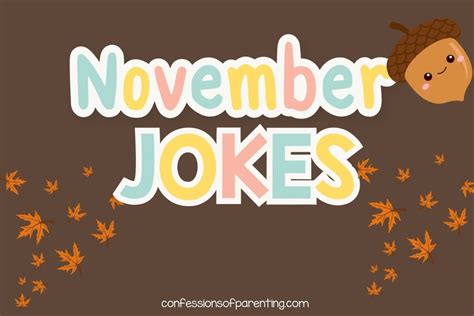 120 Best November Jokes That Turn Heads With Laughs