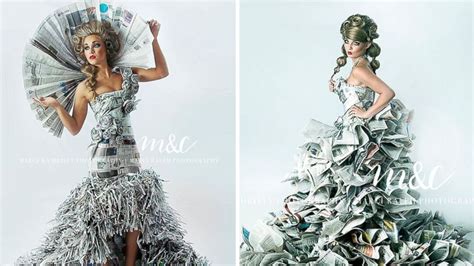 Indiana Mother-Daughter Make High-Fashion Gowns Out of Newspapers - ABC News