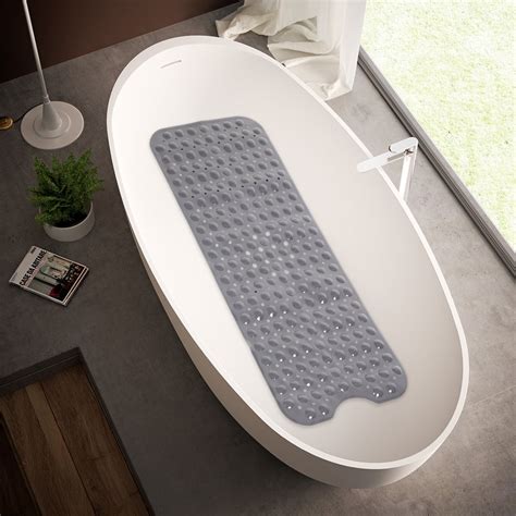 Topcobe Non Slip Bathtub Mat, Shower Mats with Drain Holes, Suction Cups, Bath Tub and Shower ...