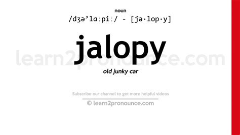 Pronunciation of Jalopy | Definition of Jalopy - YouTube