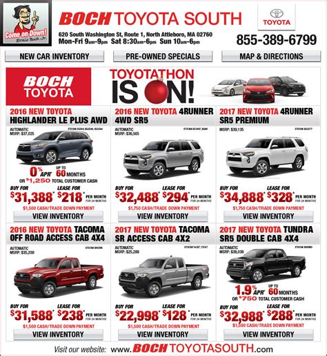 Boch Toyota South Additional Specials - North Attleboro, MA