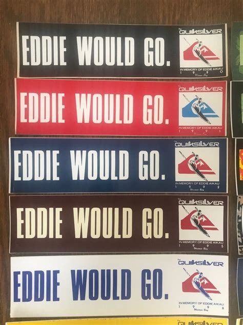 Eddie Would Go Sticker Collection - VERY RARE - Quiksilver - Lot of 49 ...