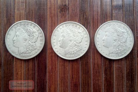 1921 Morgan Silver Dollars (3)