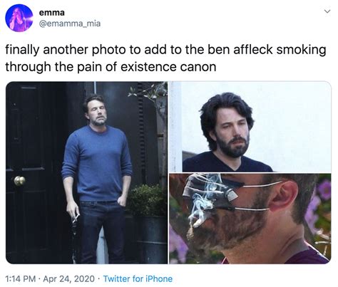 pain of existence | Ben Affleck Smoking | Know Your Meme