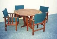 Milford Table with Pacific Chairs - Timber Outdoor Furniture Perth