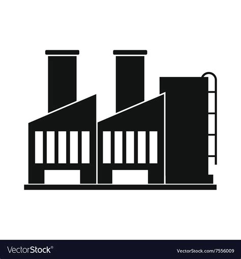 Plant industrial building icon Royalty Free Vector Image