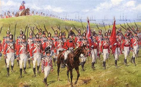 British; 1st Foot Guards at the Battle of Corunna on 16th January 1809 by Reginald Augustus ...