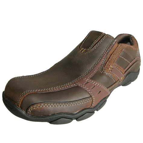 Skechers Mens 62895 Diameter - Garzo Leather Slip On Shoe | eBay