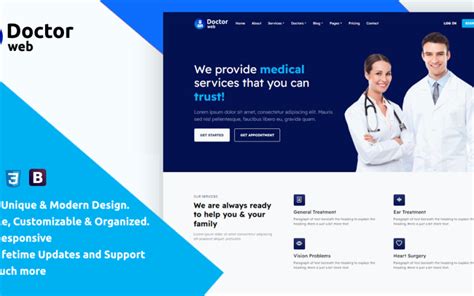 Doctorweb - Clinic & Hospital Management Bootstrap Website template