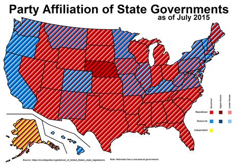 Party Affiliation of State Government - Vivid Maps