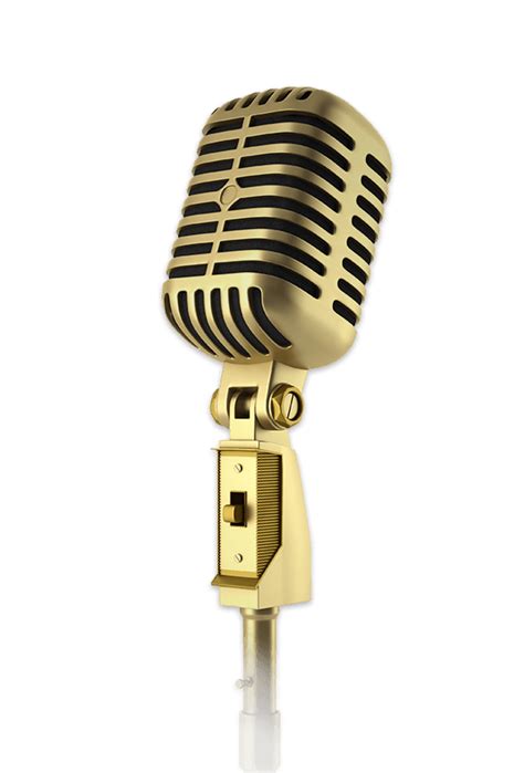 Gold Microphone PNG Images Transparent Free Download | PNGMart