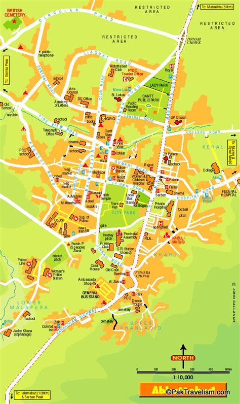 Abbottabad City Map. : PakTravelism.com