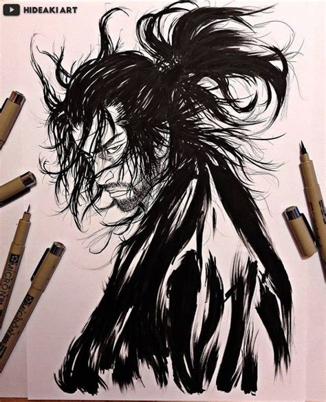 Drawing Musashi (Vagabond) Artist-@Hideakiart