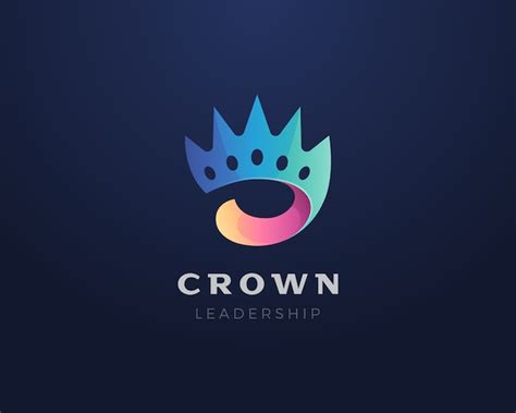 Premium Vector | Crown logo. Colorful abstract crown logo icon