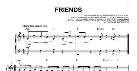 FRIENDS (Easy Piano) - Print Sheet Music Now