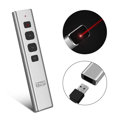 Presentation Clicker With Laser Pointer, Wireless Presenter Clicker For Powerpoint Presentations ...