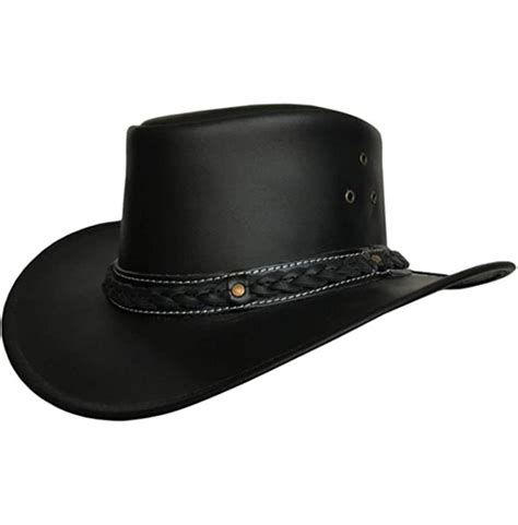 Australian Leather Cowboy Hat Bush Aussie Style Summer | RebelsMarket