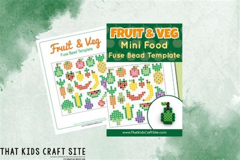 Fruits and Veggies Perler Bead Patterns - That Kids' Craft Site