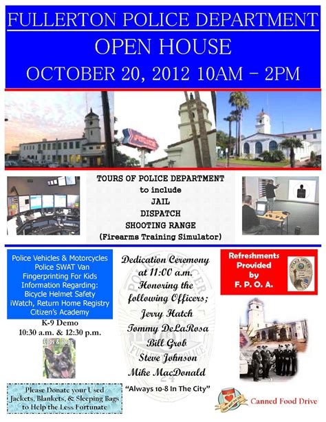 Greg Sebourn: Fullerton Police Department Open House - Oct. 20 10AM-2PM