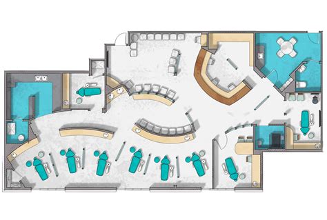 Dental clinic floor plan rendering 02 by Alberto Talens Fernández at ...