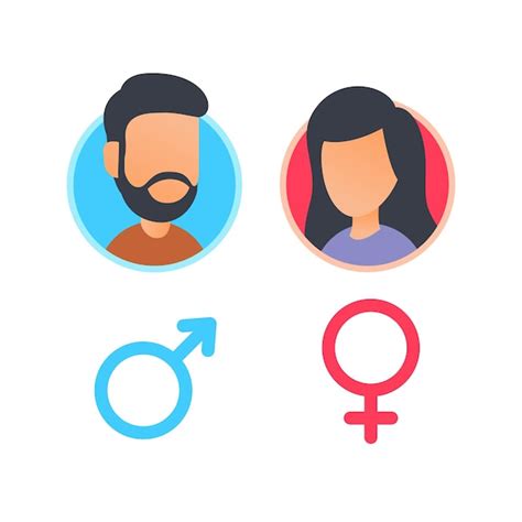 Premium Vector | Male and female pictogram for gender sign