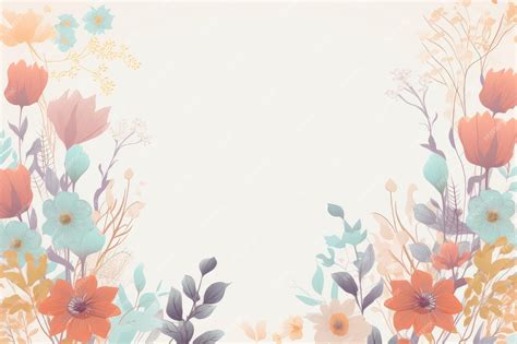 Premium AI Image | A colorful floral border with a place for text.