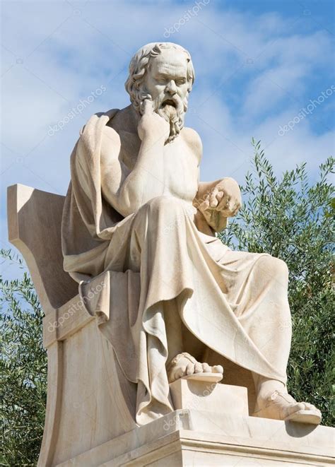 Athens - The statue of Socrates in front of National Academy building ...