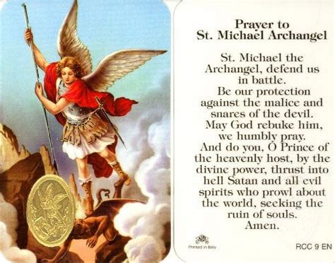 St. Michael the Archangel Prayer Card (RCC 9E) - Walmart.com