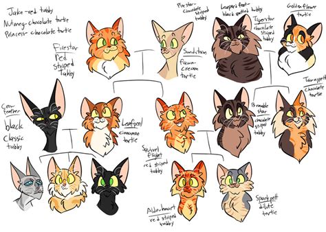 More or less accurate Warriors Cats Family Tree by mathes0n on DeviantArt