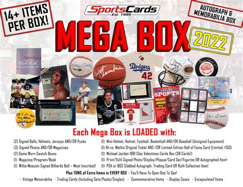 “2022 MEGA BOX” SPORTS AUTOGRAPH & MEMORABILIA MYSTERY BOX! | Pristine ...