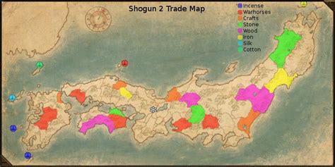 Shogun 2 Resource Map - Pacific Centered World Map