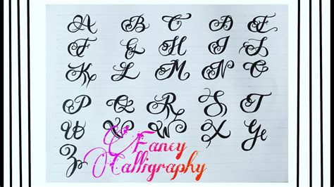 Calligraphy | Fancy Calligraphy Capital Letters from A-Z - YouTube