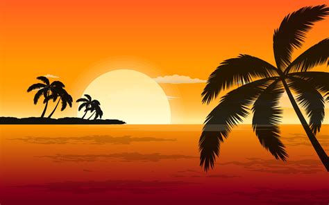 🔥 [42+] Palm Tree Sunset Wallpapers | WallpaperSafari