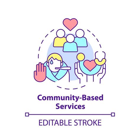 Community based services concept icon. Improve public health. Medical ...