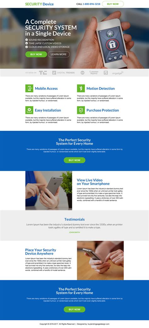 How to setup and run call to action landing page design