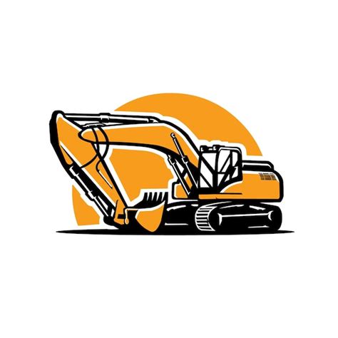 Premium Vector | Premium excavator vector illustration isolated in ...