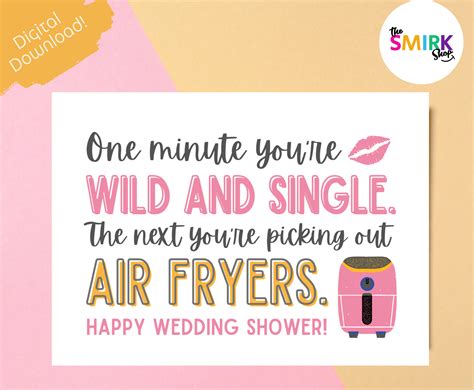 Printable Bridal Shower Card, Funny Friend Shower Card, Sarcastic ...