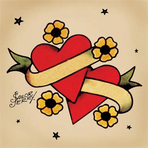 sailor jerry heart tattoo - Clip Art Library