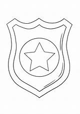 Sheriff Badge Coloring Page sketch template