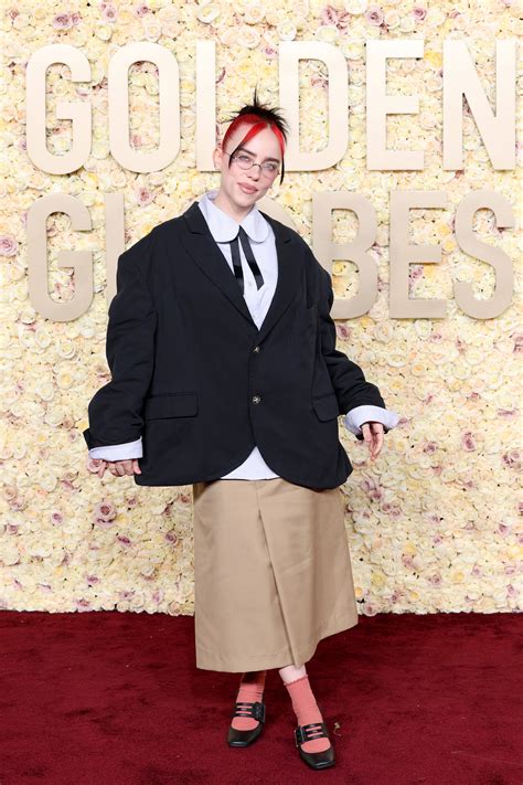 Billie Eilish Wore One of Her Thrift Store Finds to the Golden Globes ...