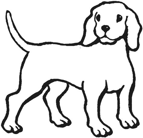 clipart outline of dog - Clip Art Library