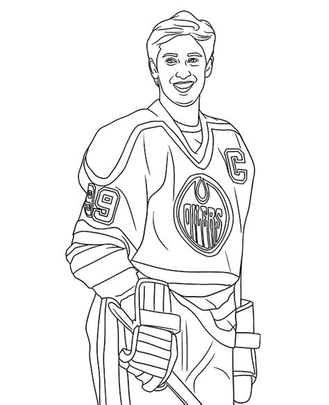 Wayne Gretzky coloring page hockey - Topcoloringpages.net