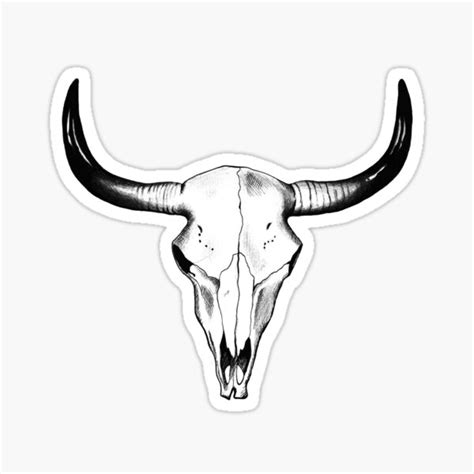 "BLACK BULL SKULL" Sticker for Sale by Jennifersteele | Redbubble