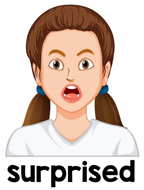 Female surprised facial expression 362951 Vector Art at Vecteezy