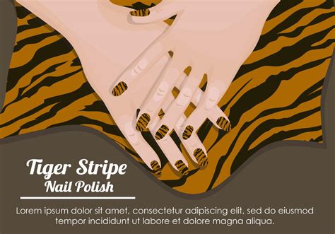 Tiger Stripe Nail Polish Pattern 155059 Vector Art at Vecteezy