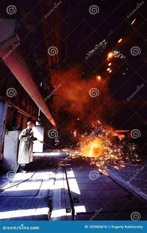 Blast Furnace at a Metallurgical Plant Stock Photo - Image of plant ...