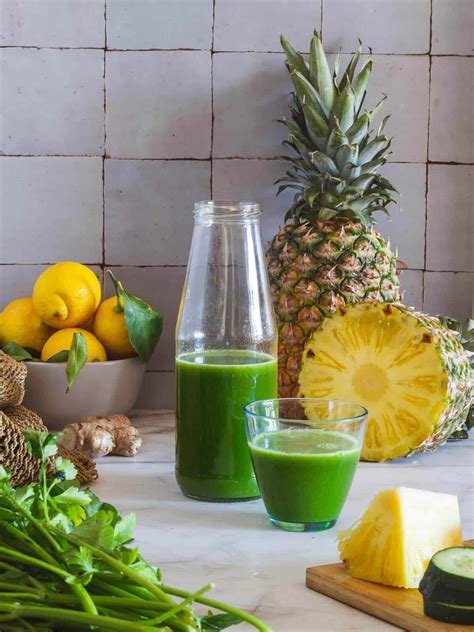 Pineapple Cucumber Ginger Lemon Weight Loss Juice | Our Plant-Based World