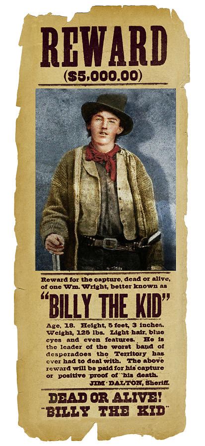 Billy The Kid Wanted Poster Photograph by Mike Gibbs - Fine Art America