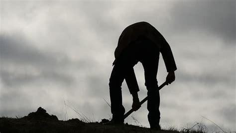 silhouette man digging hole shovel wiping Stock Footage Video (100% Royalty-free) 9082097 ...